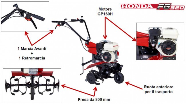 Motozappa HONDA FG 320 (promozione primavera 2025) - immagine 2